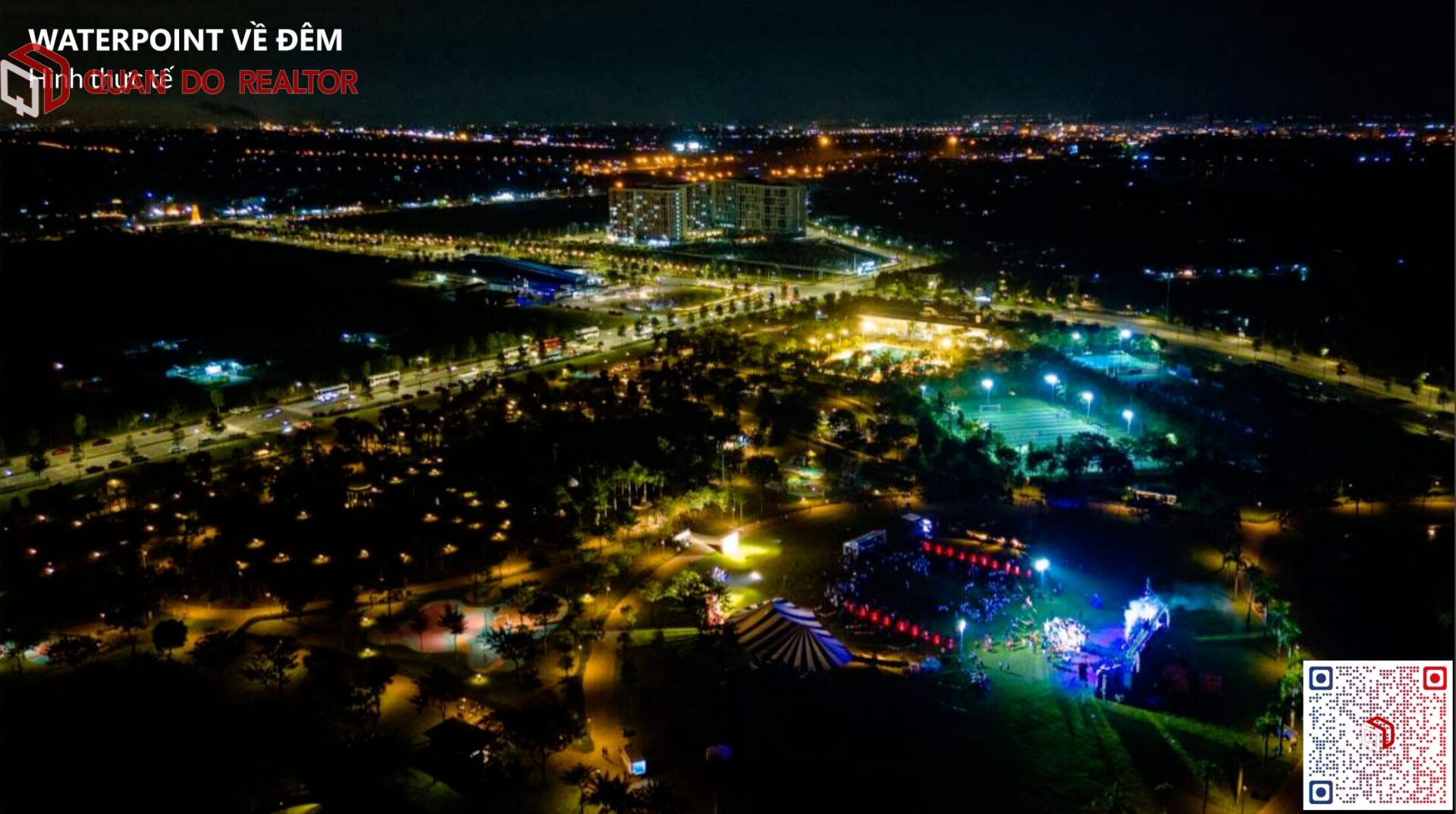 Góc nhìn về đêm tại Waterpoint